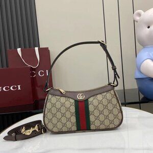Gucci Ophidia Canvas Shoulder Bag (Small Size)